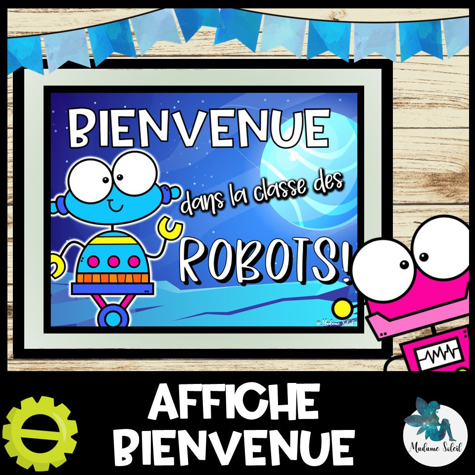 Affiches BIENVENUE Robot