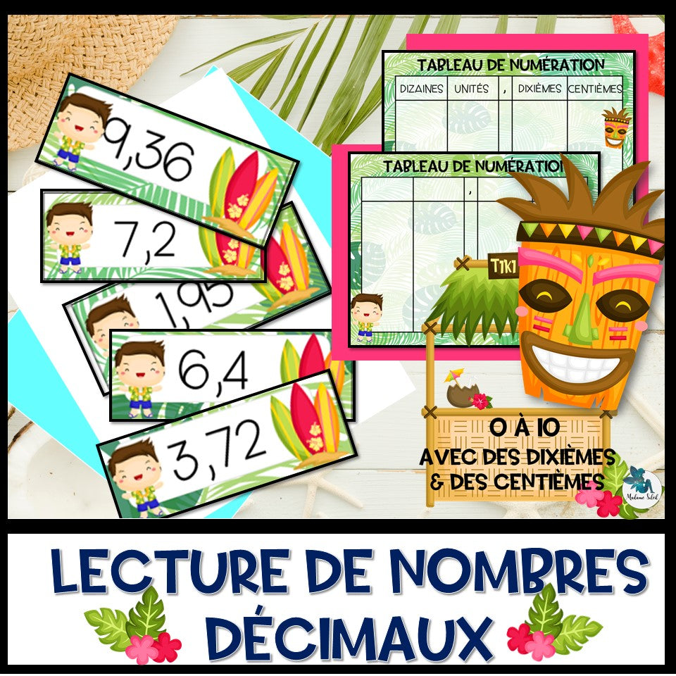 Lecture de nombres décimaux – Niveau 2