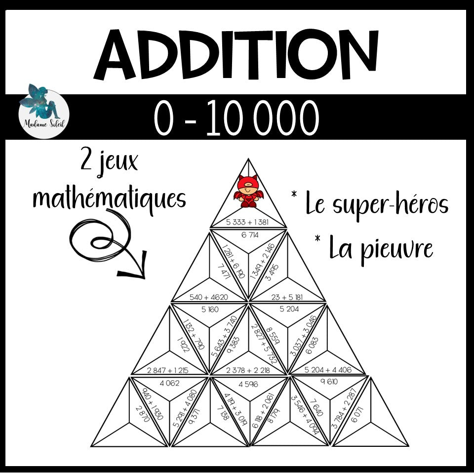 Addition avec retenue - Nombres à 4 chiffres