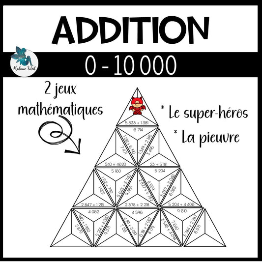 Addition avec retenue - Nombres à 4 chiffres