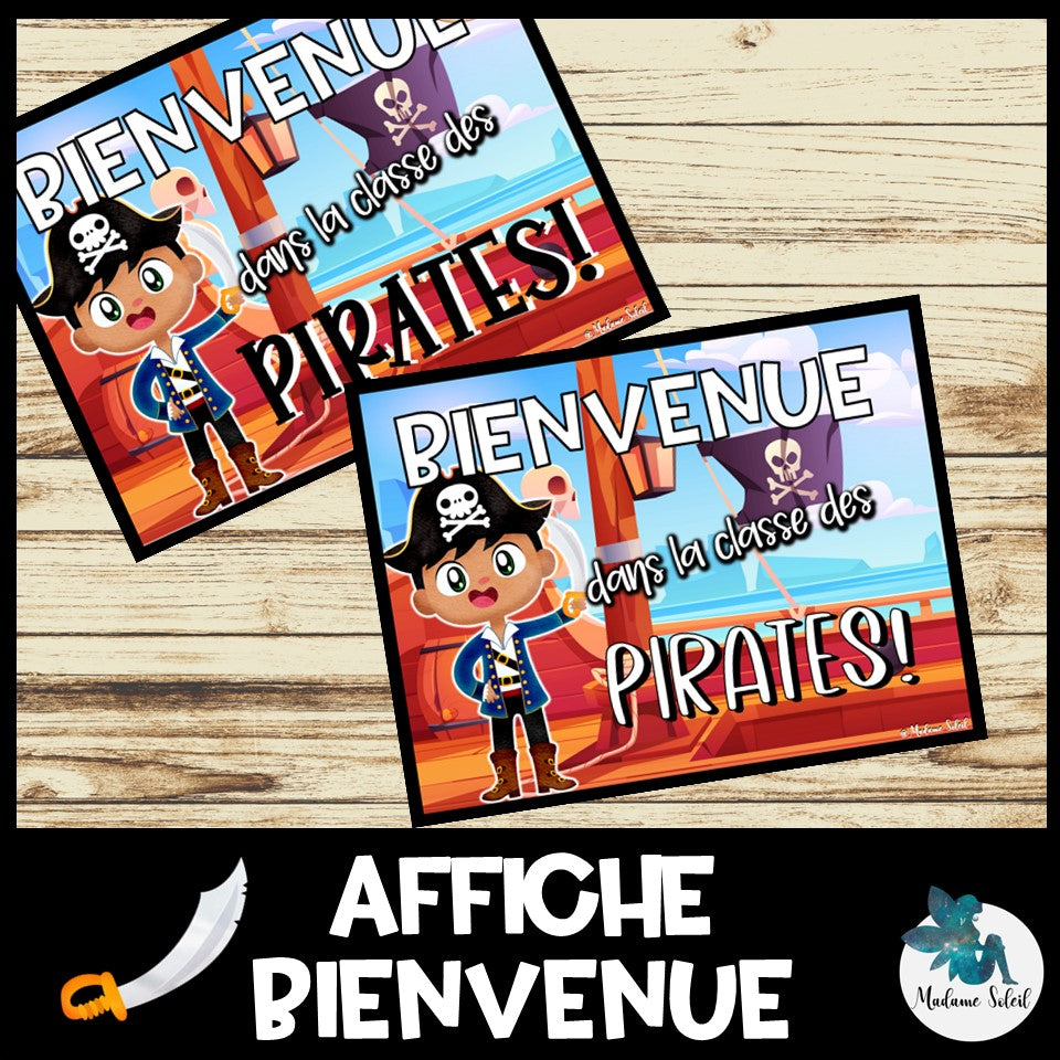 Affiches BIENVENUE Pirate