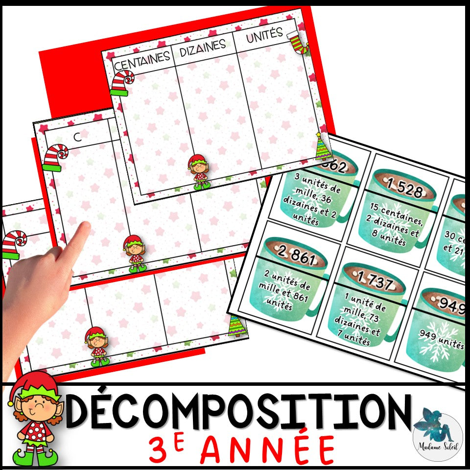 Décomposition de nombres 0 - 4 000 de Noël