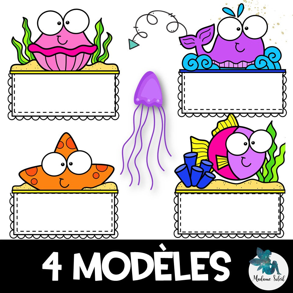 Étiquettes de casier - Océan