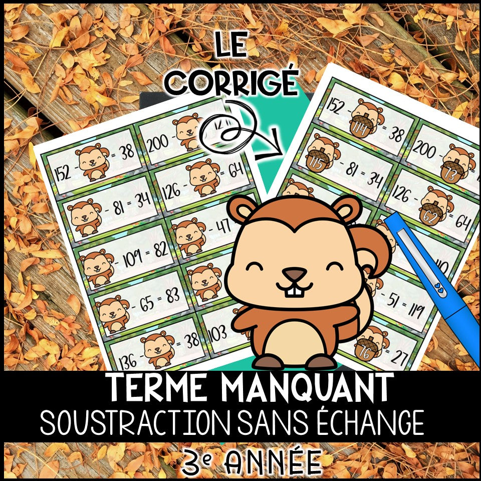 Terme manquant 0-200 addition et soustraction