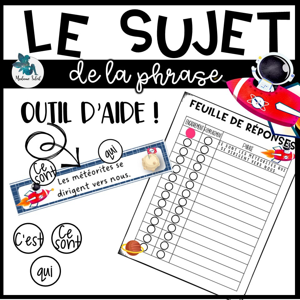 Le sujet de la phrase dans l'espace