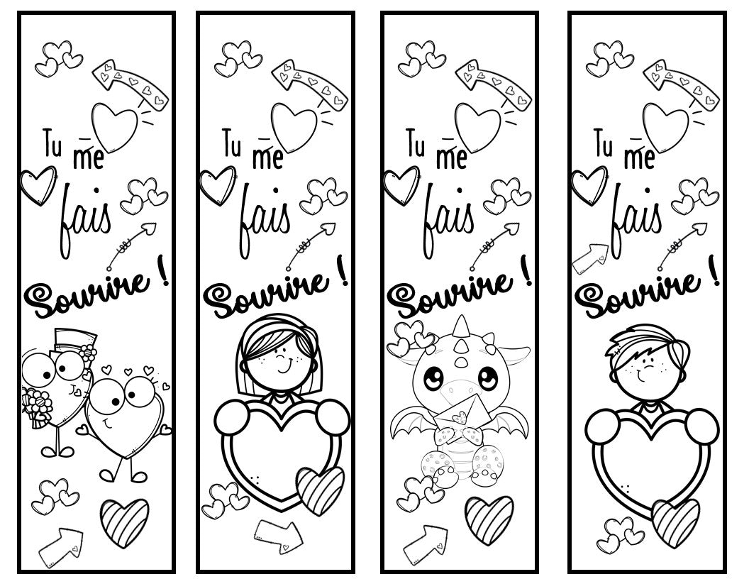 Signet de St-Valentin à colorier!