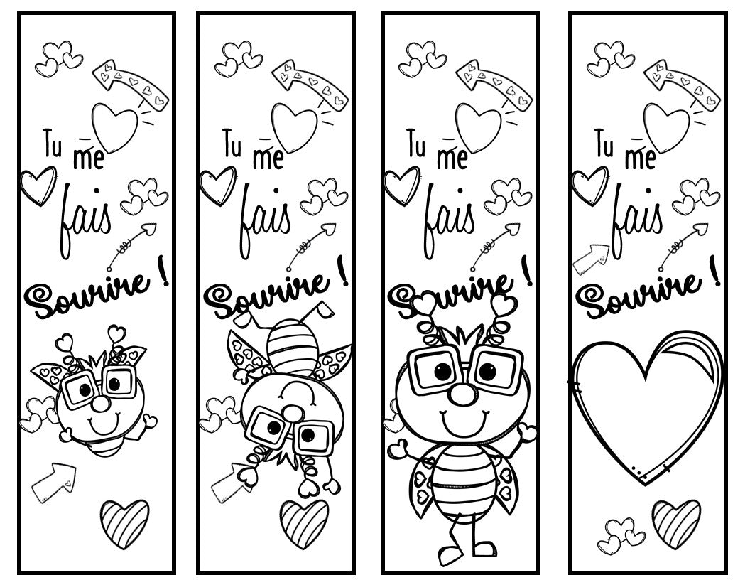 Signet de St-Valentin à colorier!