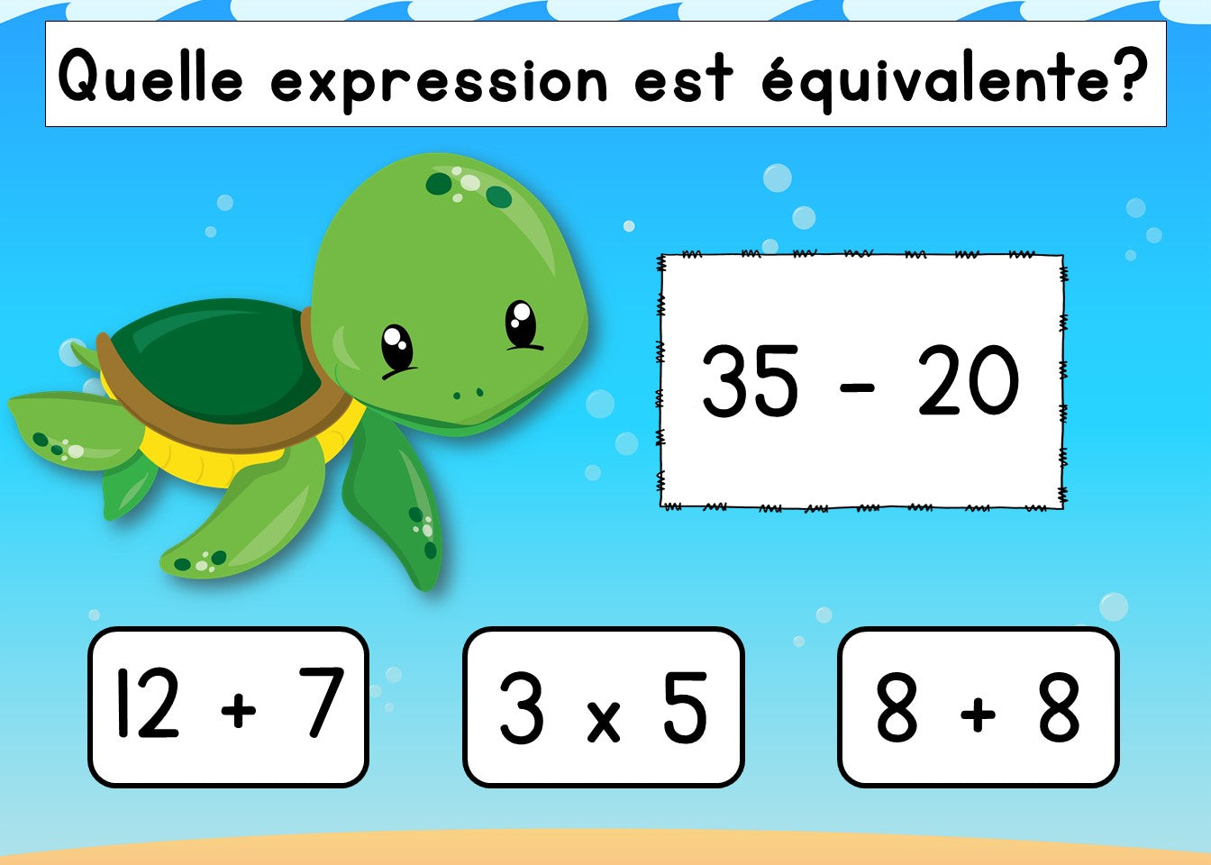 Expressions équivalentes - Boom Cards