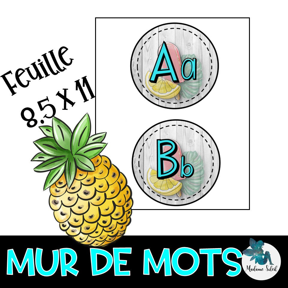 Mur de mots - TROPICAL