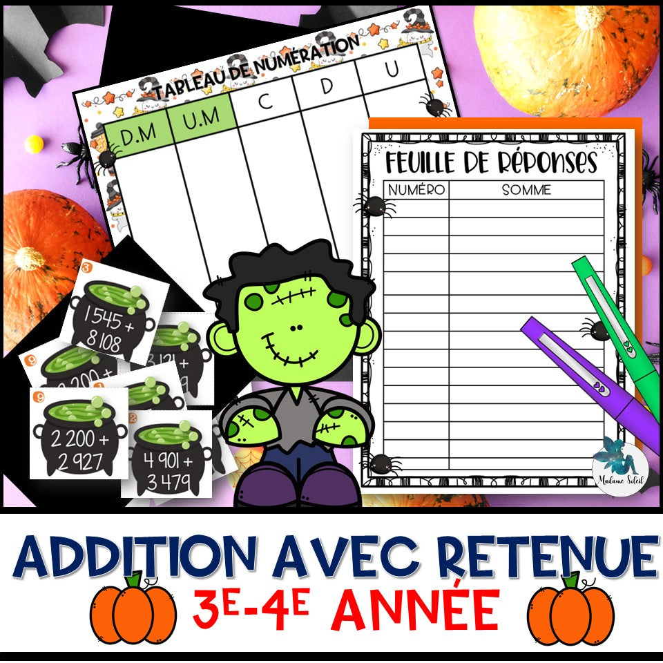 Addition avec retenue de l'Halloween