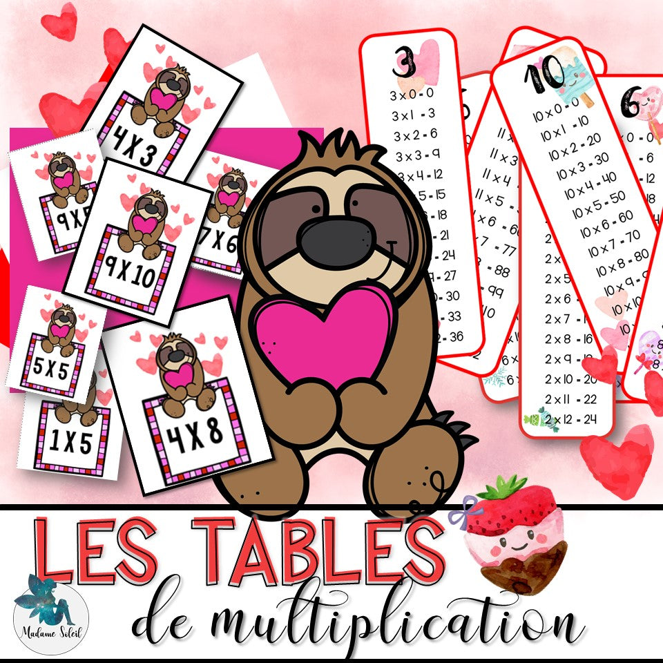 Atelier de tables de multiplication de St-Valentin