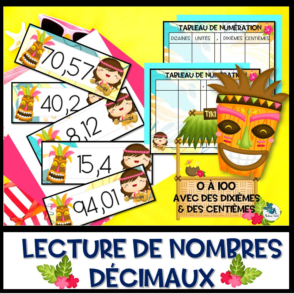 Bundle – Lecture de nombres décimaux tropicaux