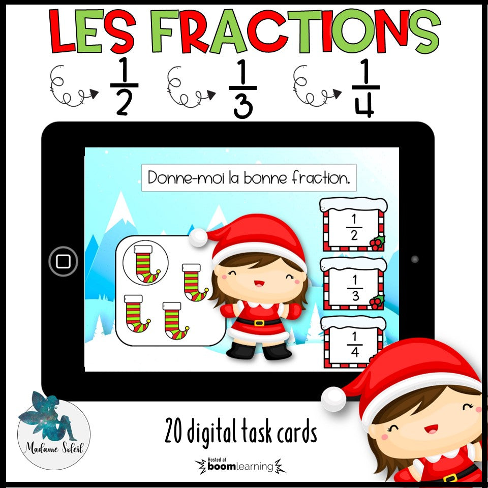 Les fractions en 1re année de Noël