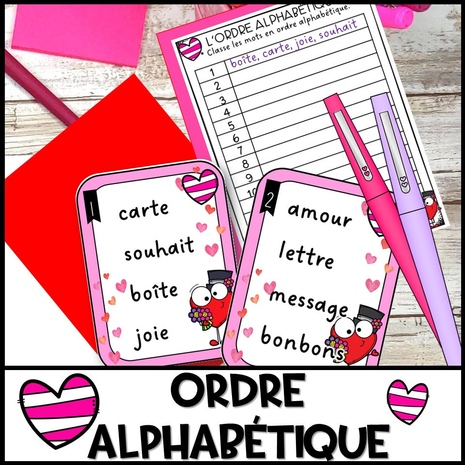 Ordre alphabétique  de la St-Valentin