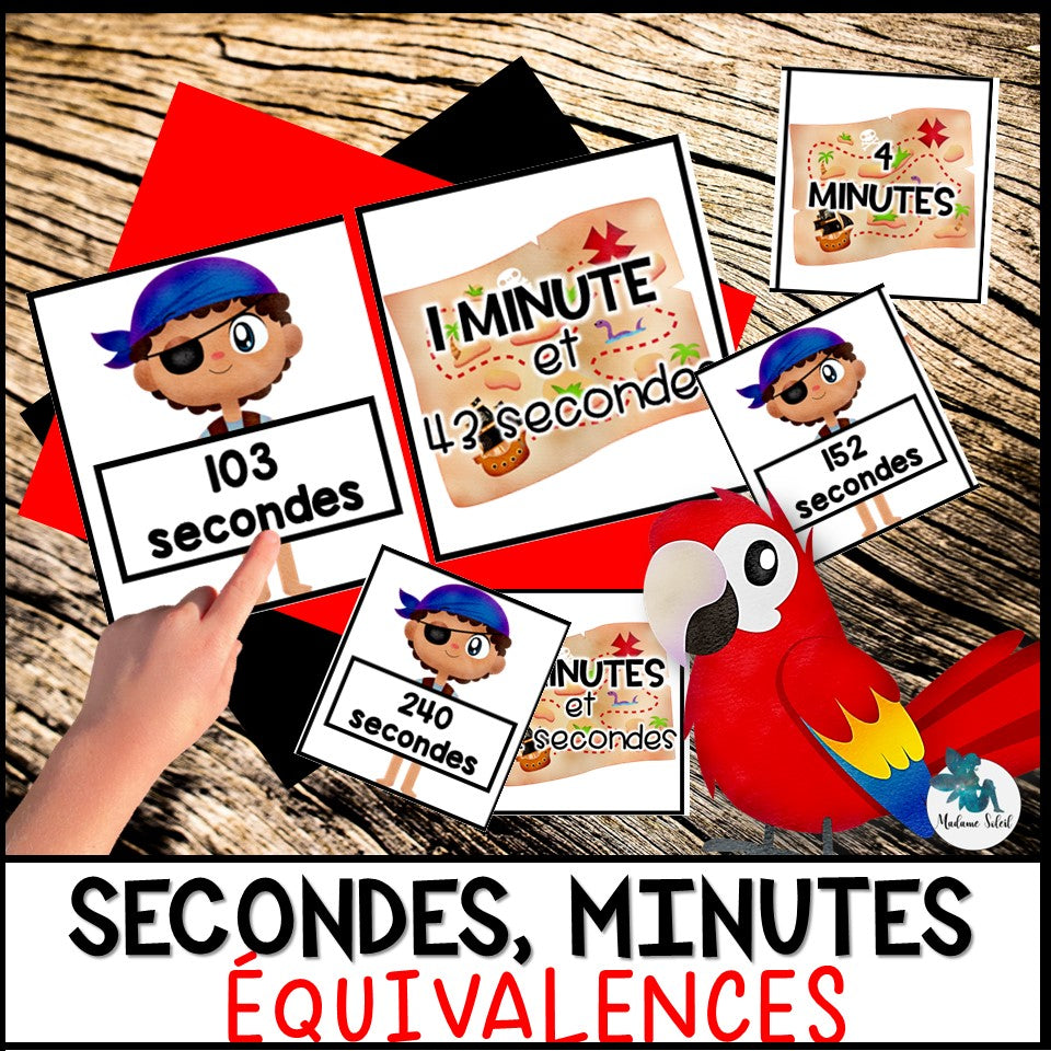 Équivalence de temps : secondes et minutes
