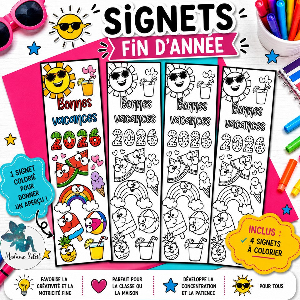 Signet de fin d'année - Bonnes vacances 2026