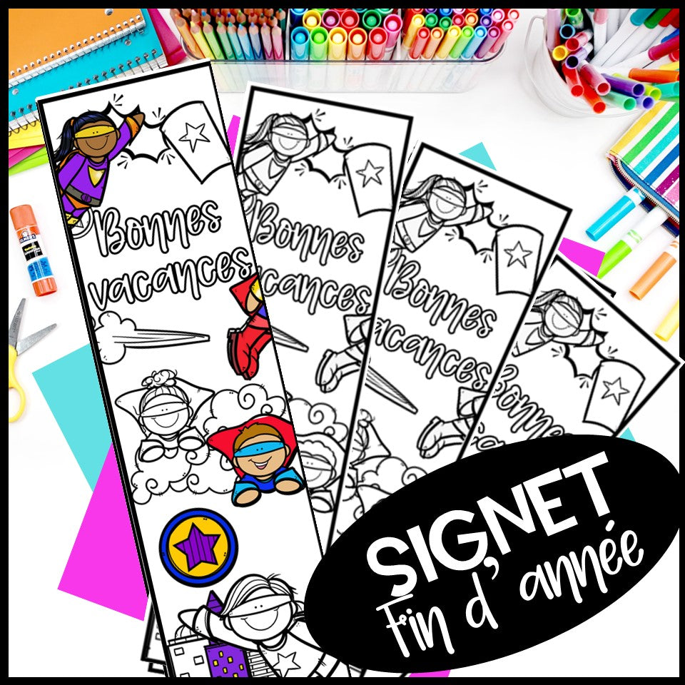 Signet de fin d'année Super-héros