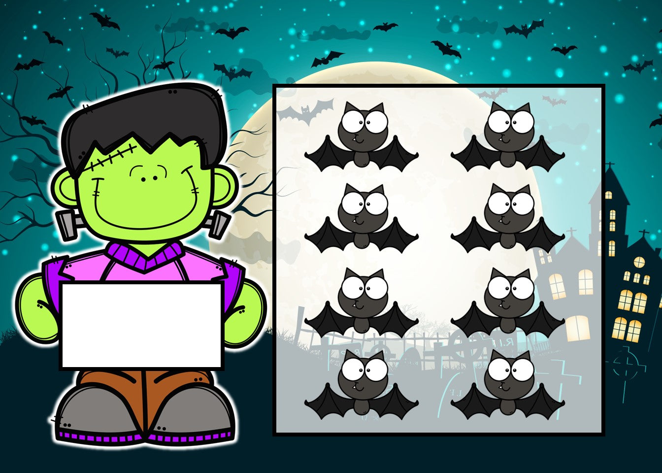 Dénombrement 0-20 Halloween Boom Cards