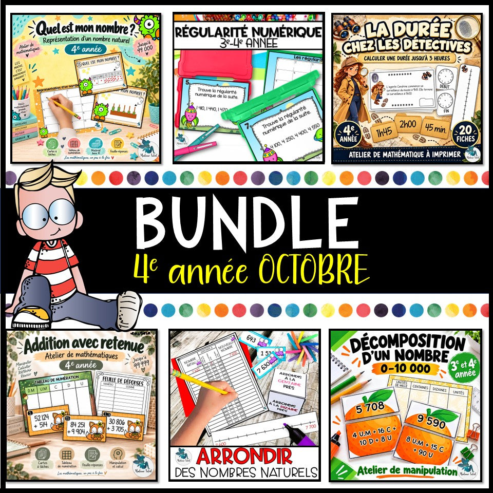 Bundle Atelier de 4e année octobre