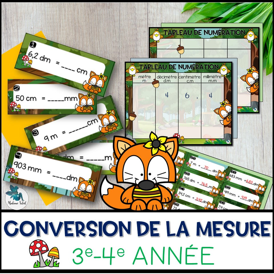 La conversion des unités de mesure