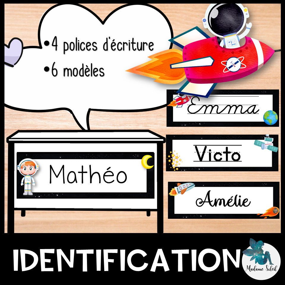 Étiquette d'identification - Espace