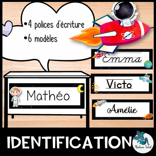 Étiquette d'identification - Espace