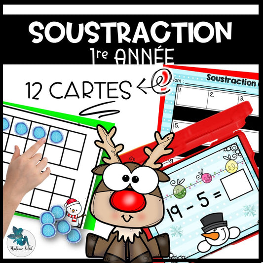 Soustraction 0-20 1re année hiver