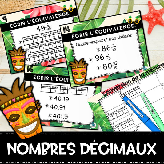 Nombres décimaux et nombres fractionnaires