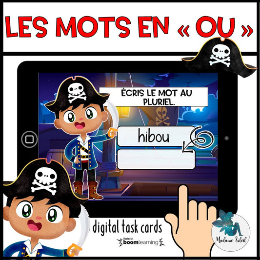 Le pluriel des mots en " ou " Boom Cards
