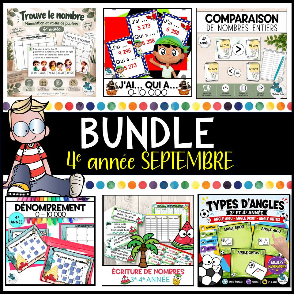 Atelier Bundle de septembre 4e année
