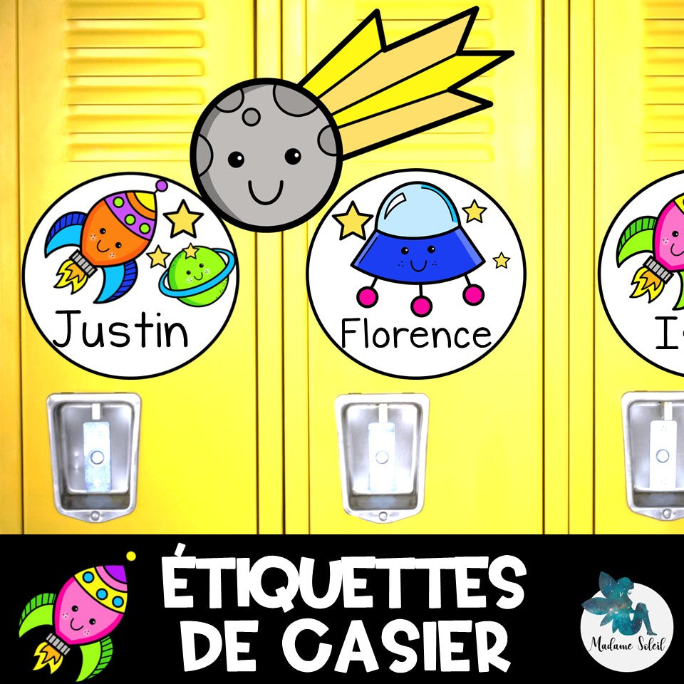 Étiquettes de casier - Espace