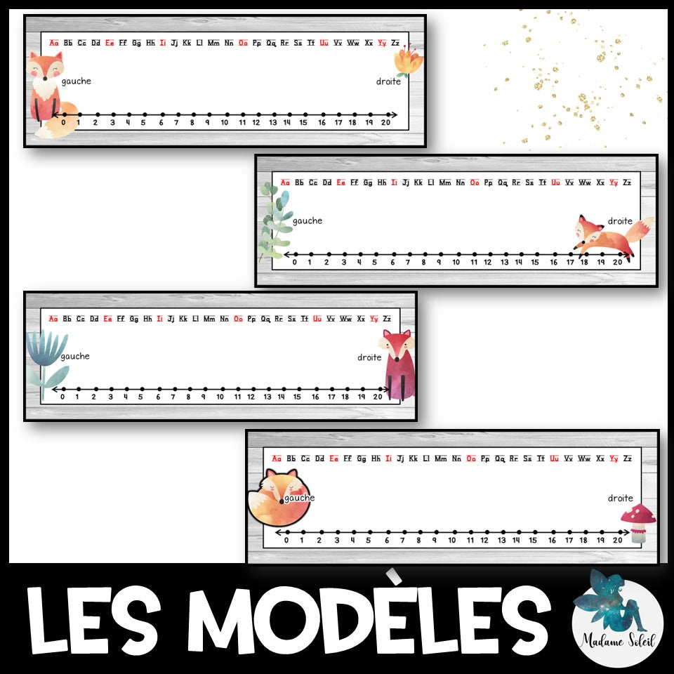 Étiquettes dessus de bureau Renard