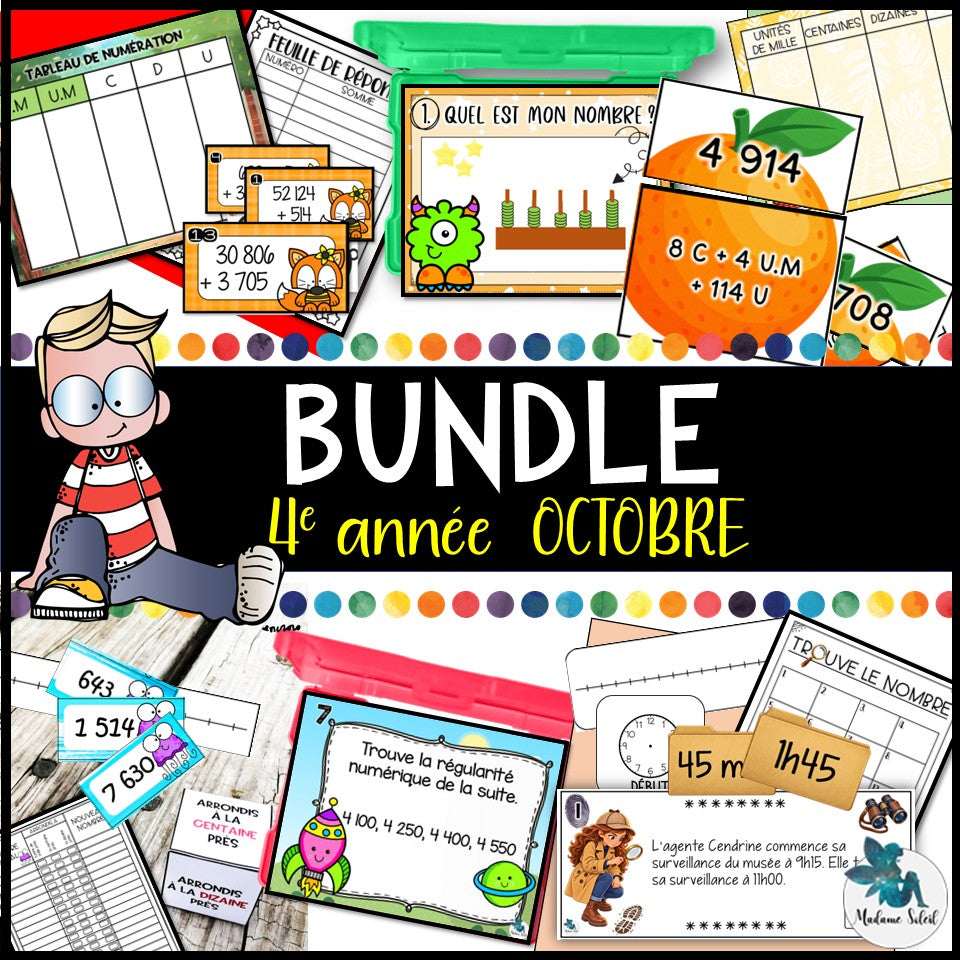 Bundle Atelier de 4e année octobre
