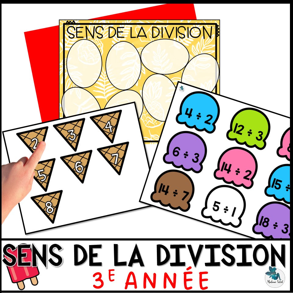 Sens de la division avec la crème glacée