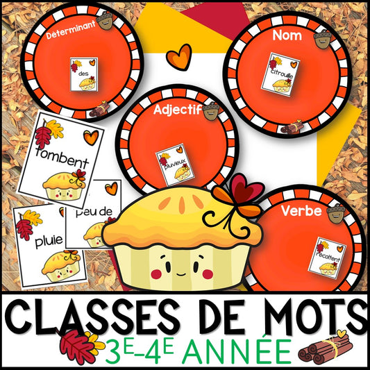 Classes de mots de l'automne 3e-4e année