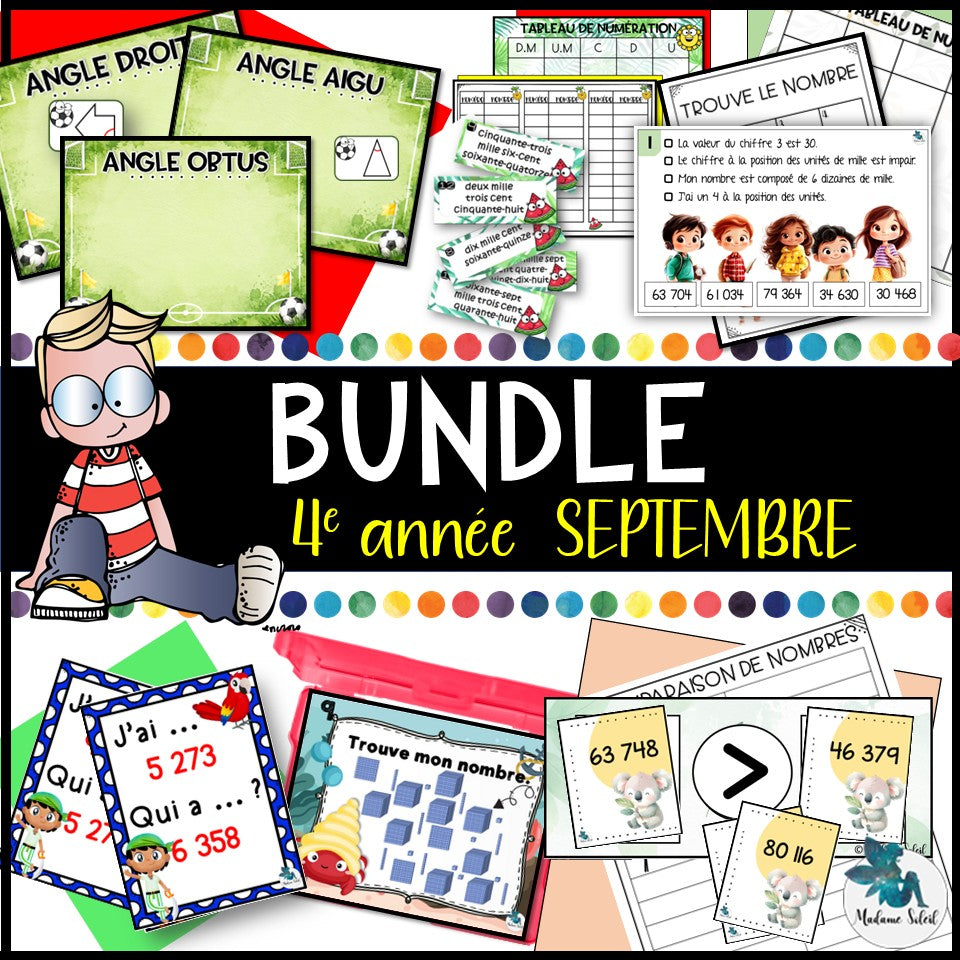 Atelier Bundle de septembre 4e année