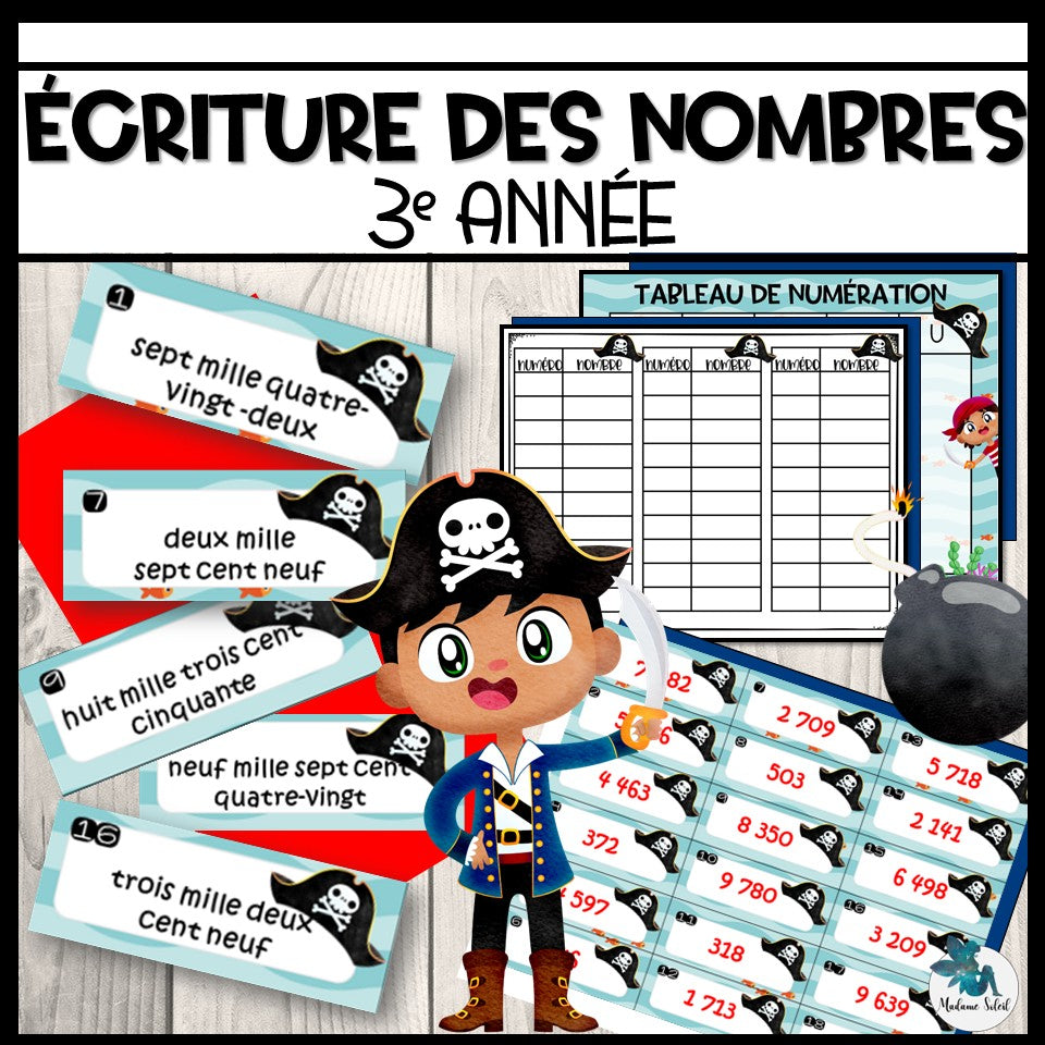 Écris le nombre Atelier 3e année
