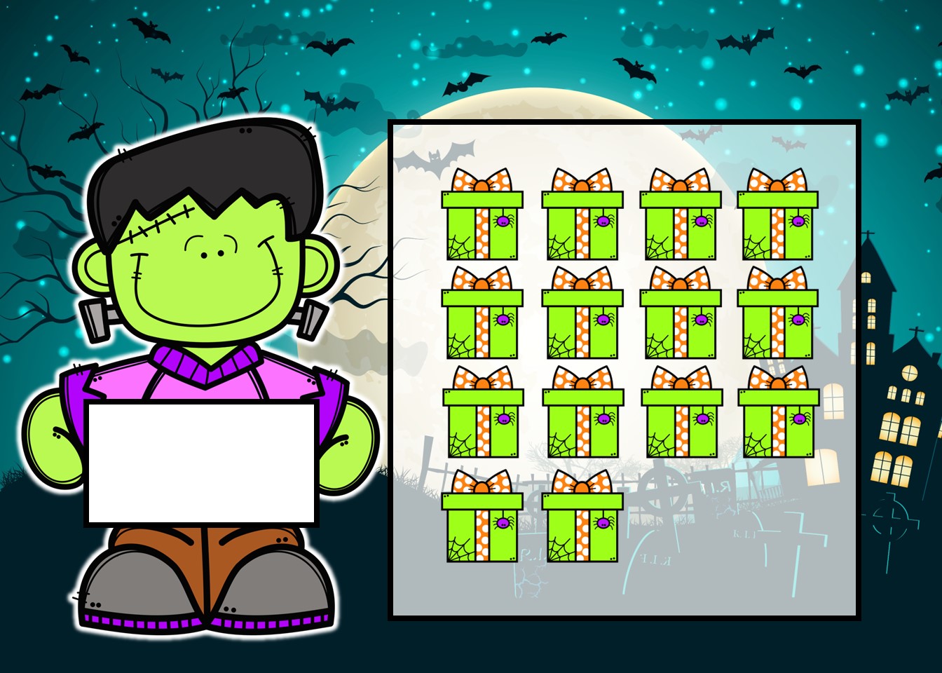 Dénombrement 0-20 Halloween Boom Cards