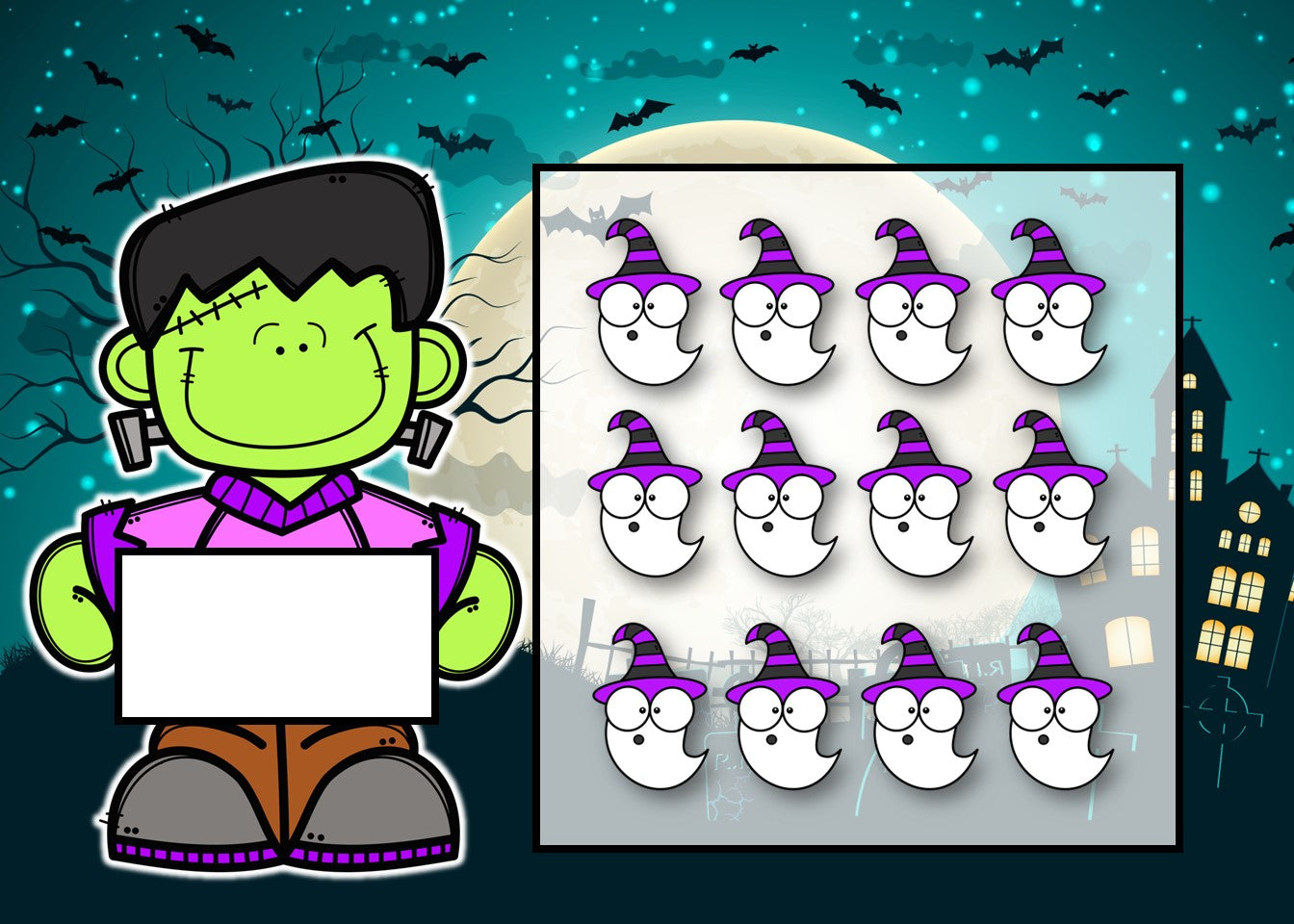 Dénombrement 0-20 Halloween Boom Cards