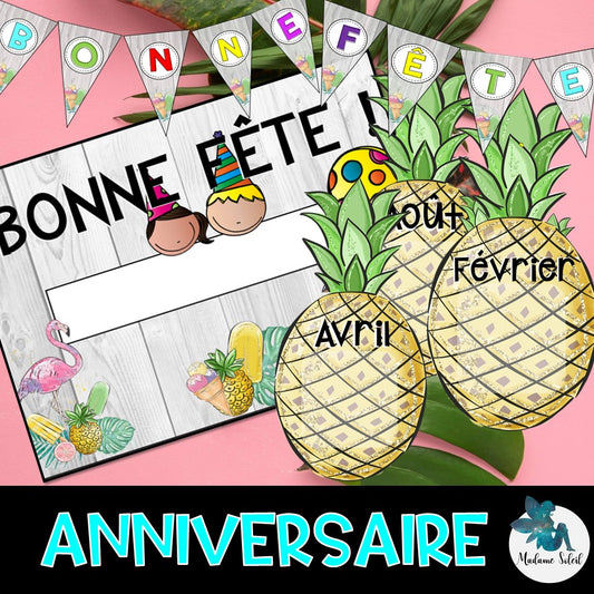 Affichage d'anniversaires Tropical