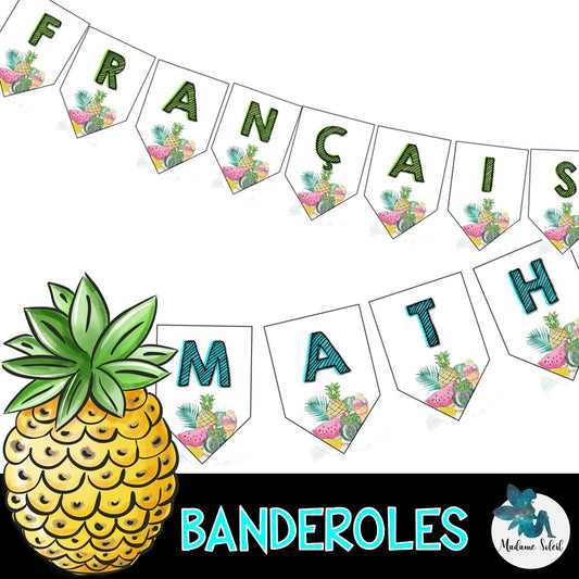 Banderoles Français - Math TROPICAL