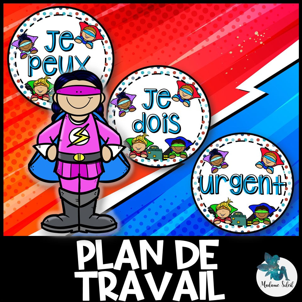 Plan de travail du Super-héros
