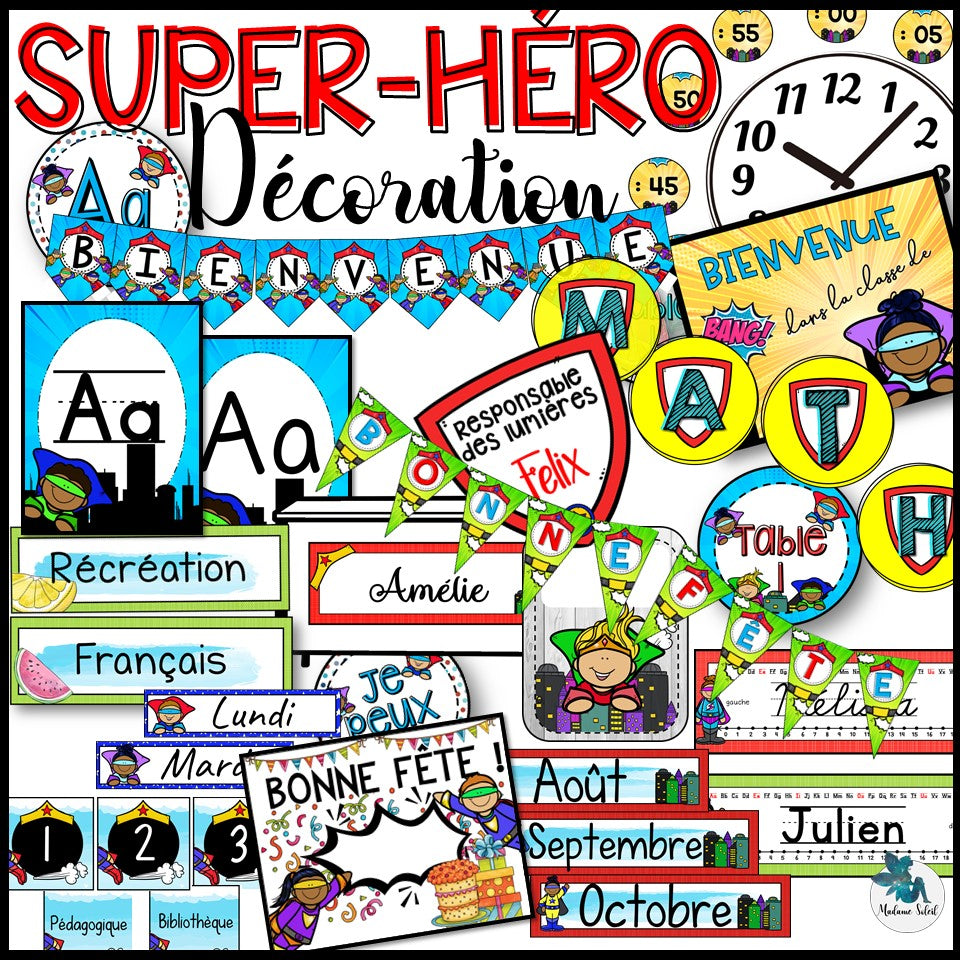 Affichage de classe Super-héros