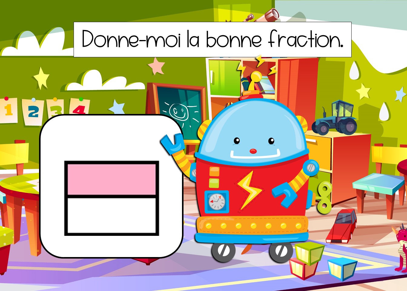 Les fractions en 1re année Boom Cards