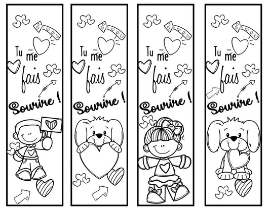 Signet de St-Valentin à colorier!