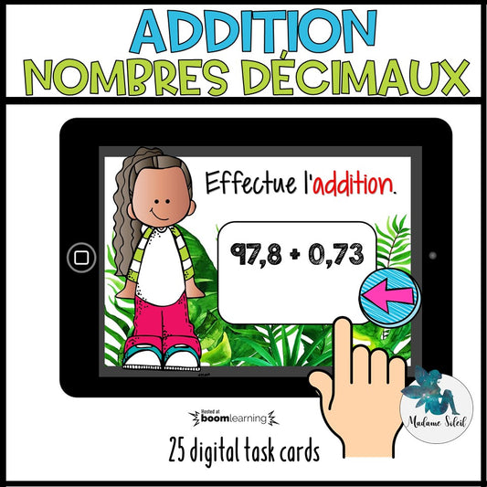 Addition des nombres décimaux BOOM CARDS
