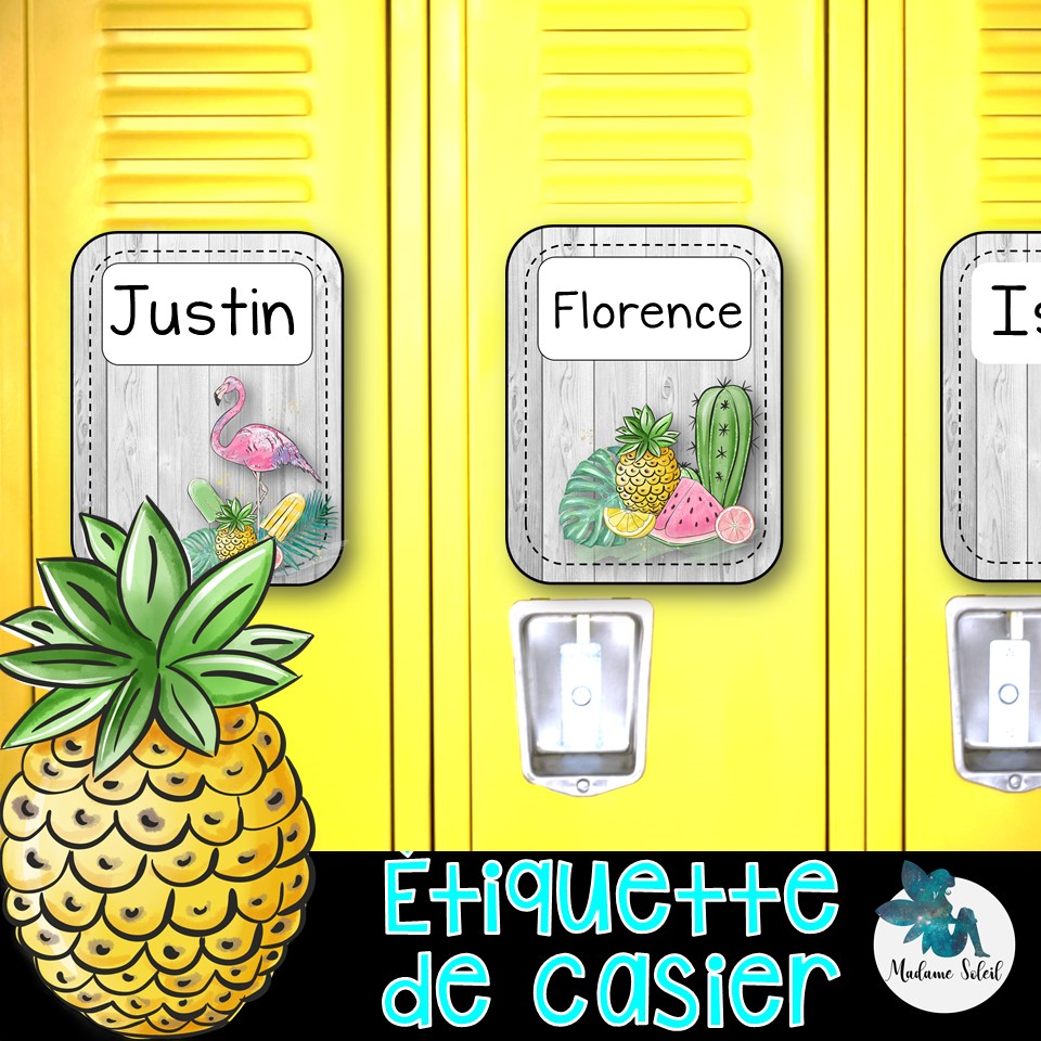 Étiquette de casier - TROPICAL