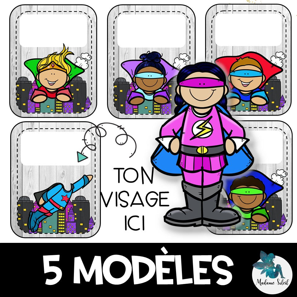 Étiquettes de casier - Super-héros