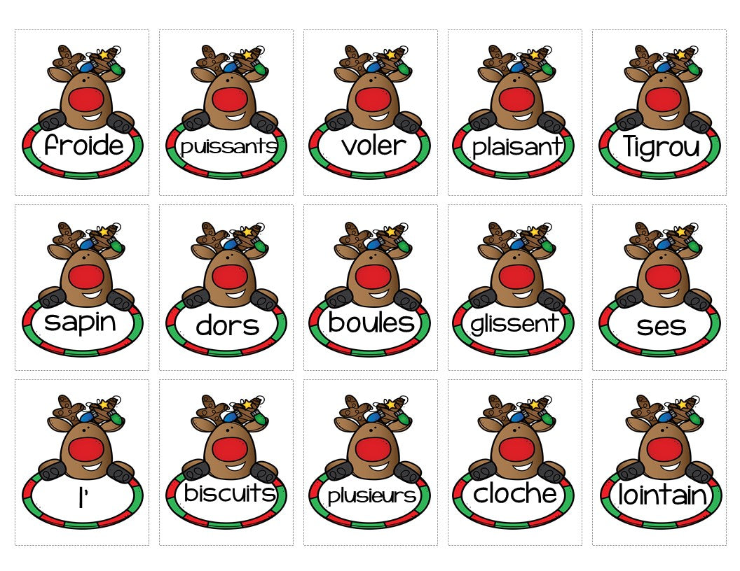 Classes de mots de Noël 2e-3e année