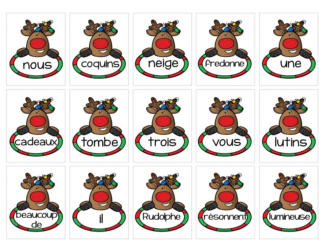 Classes de mots de Noël en 3e-4e année